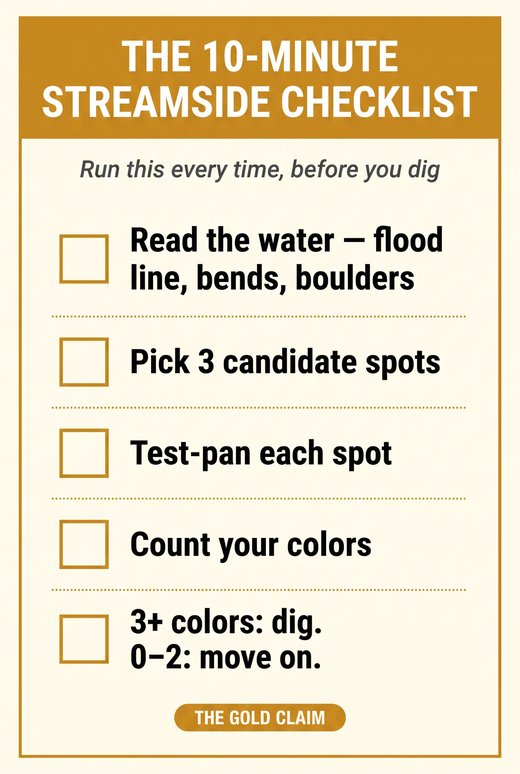 The 10-Minute Streamside Checklist card
